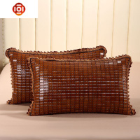 夏天凉席麻将竹凉席夏凉枕头套碳化竹席外套定制单人双人枕外 三维工匠枕芯/枕头