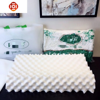 乳胶枕v狼牙枕头护颈枕家用学生高低枕芯颗粒按摩成人乳胶枕 三维工匠