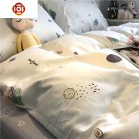 抽象文艺涂鸦四件套 棉棉米白色底简约ins风学生单身公寓被套床品套装 三维工匠