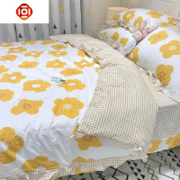 韩版淑女公主风时尚小清新被套花边棉四件套棉床单被套三件套床品套装 三维工匠