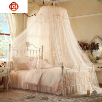 圆顶吊顶蚊帐加密加厚宫廷公主风双人家用1.5m/1.8m床落地免安装 三维工匠