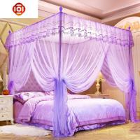 蚊帐三开落地不锈钢支架加粗加厚宫廷蚊帐杆子支架子 三维工匠