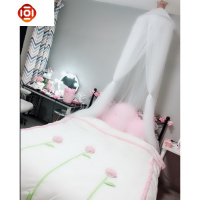 ins北欧儿童房装饰公主风纱帐少女心床幔卧室床头吊顶帐篷蚊帐挂 三维工匠