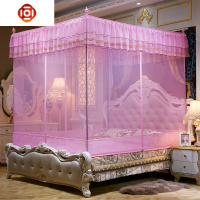 蚊帐家用防摔儿童床帘一体式坐床式床幔1.8m1.5床遮光式防尘2.0米 三维工匠