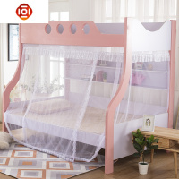 新款加密魔术贴子母床蚊帐书架款高低床上下铺双层床1.2m下铺蚊帐 三维工匠