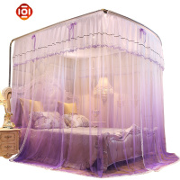 蚊帐1.8m床U型导轨公主风防摔儿童1.5m床遮光加密加厚家用床幔 三维工匠