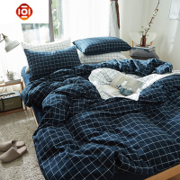 水洗棉四件套混搭棉色简约风天竺棉吾欢喜四件套床上用品 三维工匠