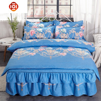 欧式床上四件套棉棉1.8m2.0米床加厚磨毛床裙床单被套四件套 三维工匠