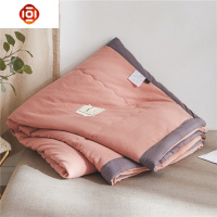 水洗棉夏凉被色简约日式空调被春秋网红薄被子棉柔软床上用品 三维工匠