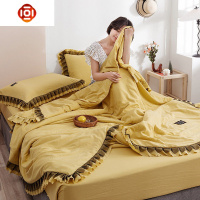 空调被薄款夏季四件套可机洗夏凉被双人单人夏天被子春秋水洗棉 三维工匠