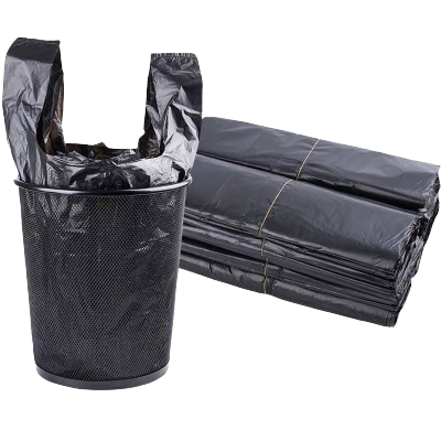 [200只更实惠] 加厚手提式垃圾袋加厚黑色家用塑料袋 断点式背心式32X52