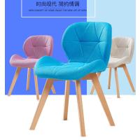 顶鸿DH-Y0038北欧餐椅现代简约创意靠背椅 休闲洽谈椅 咖啡椅餐桌椅子凳子 职员会议办公椅 电脑椅 浅蓝色麻布