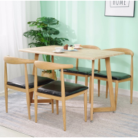 顶鸿DH-5653现代简约小户型咖啡厅桌椅长方形餐饮桌椅洽谈桌120*70