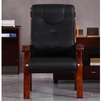 顶鸿DH-Y0081真皮会议椅子总裁实木职员电脑培训椅办公老板麻将椅-牛皮