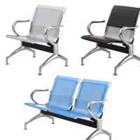 顶鸿DH-Y0123排椅 等候椅银行联排长椅车站三人位公共座椅公园带靠背休息椅子 两人位 不带垫