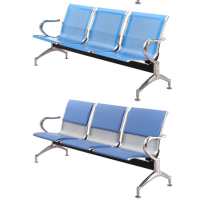 顶鸿DH-Y0130排椅 等候椅银行联排长椅车站三人位公共座椅公园带靠背休息椅子 五人位 带垫