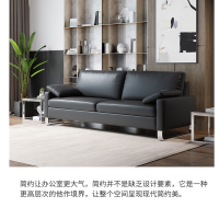顶鸿DH-Y0229商务接待会客沙发休闲办公室沙发设计师工作室家具沙发 加厚西皮 双人位