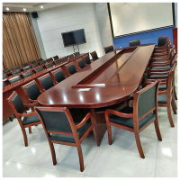 顶鸿DH-HY0296会议桌办公大型会议桌油漆会议桌 贴木皮椭圆形4.2米
