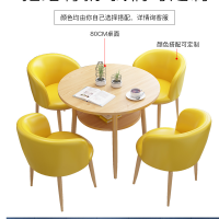 顶鸿DH-HY0309会客休闲桌椅谈椅轻奢简约现代 接待椅颜色布料可选