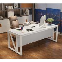 顶鸿DH-HY0392钢木大班台办公室家具 职员工位现代简约经理总裁桌 （含柜）长1.6米