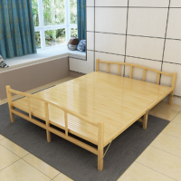 顶鸿DH-HY0526竹床折叠床单人午休午睡成人简易经济型凉床实木免安装 原色窄版60*197cm