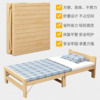 顶鸿DH-HY0536实木折叠床单人床办公室午休简易经济型小床 封闭床头加密款:150CM宽