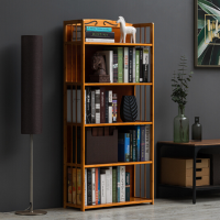 顶鸿DH-HY0582储物收纳架展示架花架书房收纳柜博古架 带封闭背板5层80cm