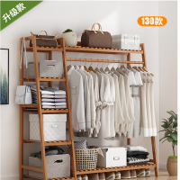 顶鸿DH-HY0700衣架落地简易卧室衣帽架防尘小收纳间挂帽服包家用实木楠竹多功能置物柜子 升级-110款
