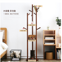 顶鸿DH-HY0708实木衣帽架落地衣架卧室简约现代多挂简易衣服架子创意挂衣架 旋转款