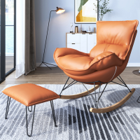 顶鸿DH-HY0804单人沙发椅懒人椅躺椅大人休闲椅午休椅 摇椅+脚踏(加厚科技布)