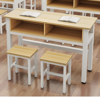 顶鸿DH-HY0856中小学生双层课桌辅导班培训桌补习班带抽屉课桌椅 双人桌120*40*74