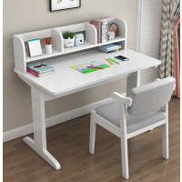 顶鸿DH-HY0900北欧实木书桌办公桌学习桌实木桌椅套装写字桌笔记本电脑桌子 1.2米书桌+书架