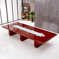 顶鸿DH-HY1024会议桌长桌直角会议台大型多人开会桌子中式贴木皮油漆会议桌 8*2*0.76