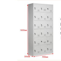 顶鸿员工柜储物柜带锁铁皮柜子寄存包柜浴室宿舍更衣室柜子 18门更衣柜DH-HY1100