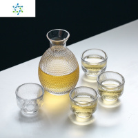 日式水晶清酒壶套装玻璃酒具酒温酒器分酒器白酒杯餐厅烫温酒壶 三维工匠 A杯单杯[2个装]