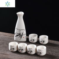 传统酒杯套装家用陶瓷酒具白酒杯仿古分酒器酒清酒壶古风小酒盅 三维工匠 三角6小杯简装(山里人家)