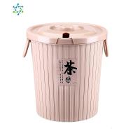 茶道茶水桶茶具配件茶渣桶大小号排水桶塑料茶桶茶叶过滤隔废水桶 三维工匠 黑色小号[20.3*20.3cm]