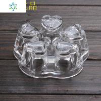 耐热玻璃茶具心形底座泡茶杯加热器蜡烛保温烛台玻璃恒温花茶 三维工匠 口水猫泡茶杯