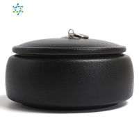 粗陶茶叶罐陶瓷密封黑陶罐子普洱茶罐存茶大号白茶饼罐茶叶包装盒 三维工匠 黑陶茶饼罐(佛手莲花)一饼罐茶具