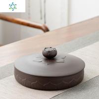 紫砂茶饼罐存醒茶叶罐陶瓷密封罐大号普洱茶饼收纳盒储存罐包装盒 三维工匠 莲花普洱饼罐-一饼装茶具