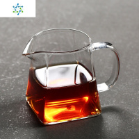 透明玻璃公道杯加厚耐热茶漏分茶器茶海套装功夫茶具配件 三维工匠 蜂鸟公杯绿把325