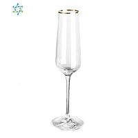 欧式金边水晶香槟杯 玻璃杯创意高脚杯 鸡尾酒杯起泡酒杯杯子 三维工匠 [经典]小时代香槟杯