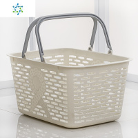 加厚超大号超市购物篮手提篮买菜篮水果篮零食水果啤酒收纳篮塑料 三维工匠