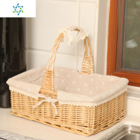 藤编野餐篮柳编收纳筐花篮收纳篮子柳编杂物收纳筐购物篮收纳筐 三维工匠