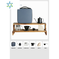 三维工匠旅行手冲咖啡套装家用磨豆便携过滤杯户外露营壶煮咖啡器具带烧水户外烧水壶