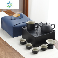 三维工匠日式便携式户外旅行功夫茶具小套装家用简约茶盘茶壶茶杯车载轻便户外烧水壶