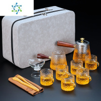 三维工匠户外便携式旅行茶具小套装家用功夫玻璃茶壶泡茶器简约现代喝茶杯户外烧水壶