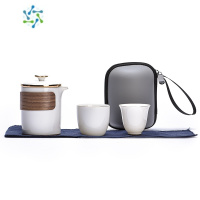 三维工匠便携式旅行茶具套装简易功夫泡茶壶茶杯户外包随身出差旅游快客杯户外烧水壶