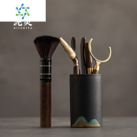 三维工匠远山黑檀木茶道六君子套装功夫茶具配件茶夹茶勺普洱茶刀茶具零配茶具