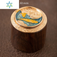 三维工匠茶壶盖置铁壶紫砂壶盖搁置黑檀木景泰蓝盖碗实木盖托茶托茶道配件茶具